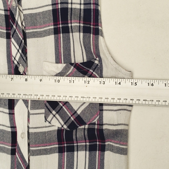 Rails Jordyn Plaid Sleeveless Button Down Midi Shirt Dress Tunic Top Women's XS - Picture 8 of 15